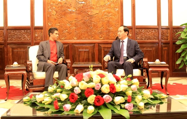 Staatspräsident Tran Dai Quang empfängt Botschafter von Timor Leste - ảnh 1